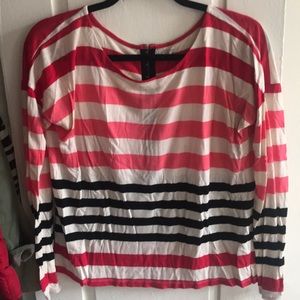 LOFT cute striped shirt with back detail